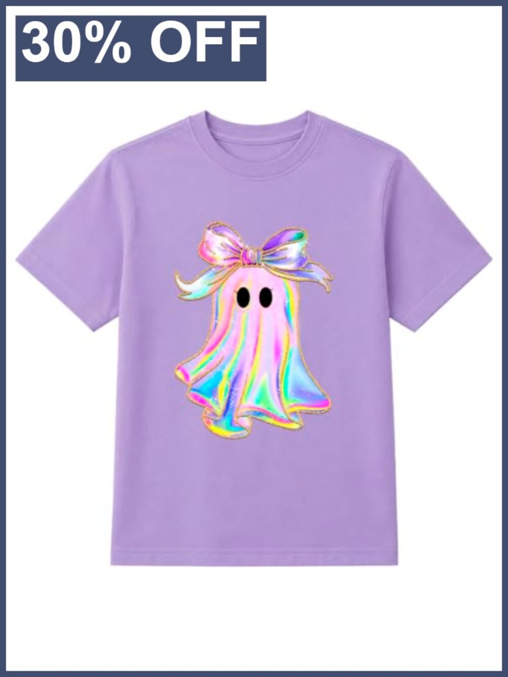 Kids Halloween Ghost Pumpkin Graphic Tee Short Sleeve T-Shirt